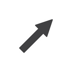 Arrow pointing diagonally vector icon