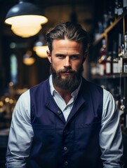 Obraz premium portrait of a man in a restaurant