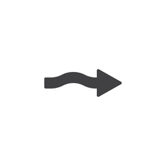 Flowing Arrow vector icon