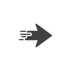 Arrow in motion vector icon