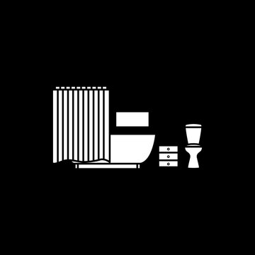 bathtub icon logo vector image