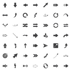 Arrows vector icons set