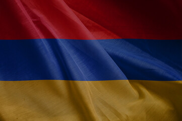 wavy country flag of ARMENIA