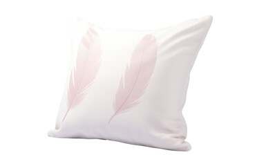 Feather Print Throw Pillow Edition on White or PNG Transparent Background