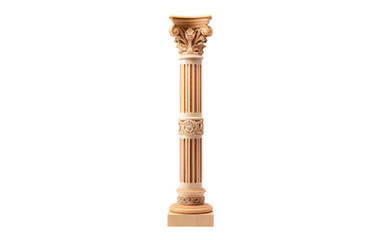 Elevate Your Decor with the Greek Corinthian Floor Lamp on White or PNG Transparent Background