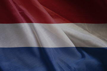 wavy silky flag of  NETHERLANDS