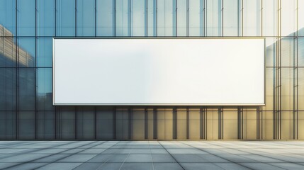 Large blank billboard advertisement mockup on modern building exterior.