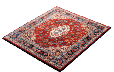Cozy Decor with the Handwoven Persian Carpet on White or PNG Transparent Background