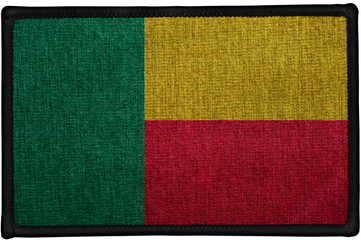 embroidered country flag sewn patch of  BENIN
