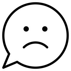 Fototapeta premium negative feedback emoticon chat