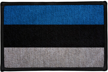 embroidered country flag sewn patch of  ESTONIA - obrazy, fototapety, plakaty