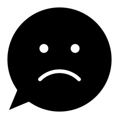 Fototapeta premium negative feedback emoticon chat