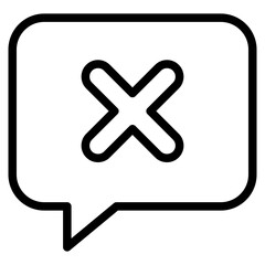 Obraz premium Approval and Rejection Speech Bubble icon 