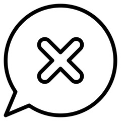 Fototapeta premium Approval and Rejection Speech Bubble icon 