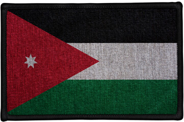 embroidered country flag sewn patch of  JORDANIA