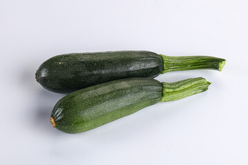 Sliced raw young green zucchini