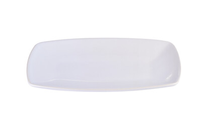 Empty white plate  on   transparent png