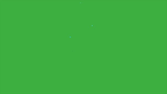 Animation loop video bubble on green screen background