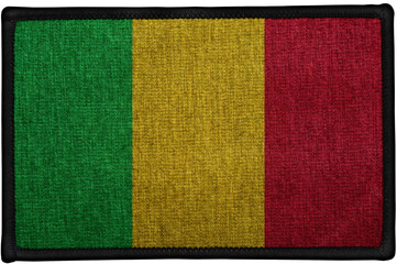 embroidered sewn patch flag of MALI - obrazy, fototapety, plakaty