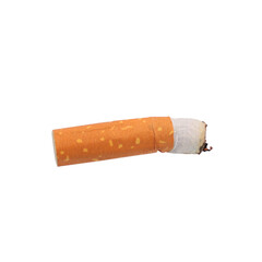 Set of cigarette butts on transparent background