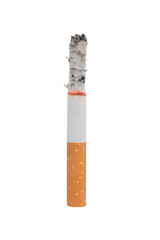 burning cigarette on transparent background