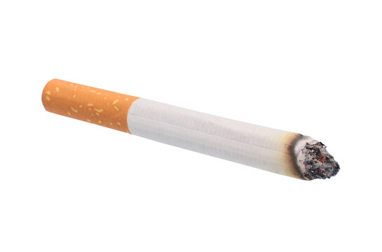 burning cigarette on transparent background