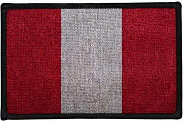 embroidered sewn patch flag of PERU - obrazy, fototapety, plakaty