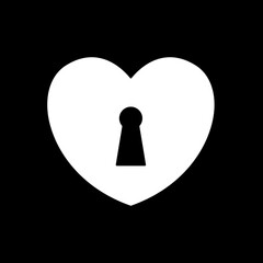 lock love icon logo vector image