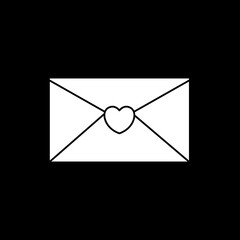mail love icon logo vector image