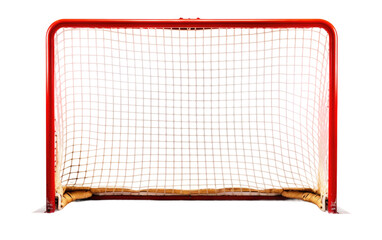 Elevate Your Game with the Ultimate Hockey Goal on White or PNG Transparent Background
