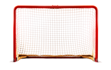 Elevate Your Game with the Ultimate Hockey Goal on White or PNG Transparent Background