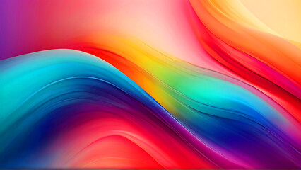 Obraz premium Abstract design with a colorful gradient blur background. It features a vibrant and vivid color scheme.