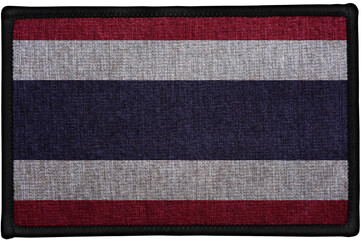 embroidered sewn patch flag of Thailand - obrazy, fototapety, plakaty
