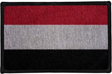 embroidered sewn patch flag of Yemen