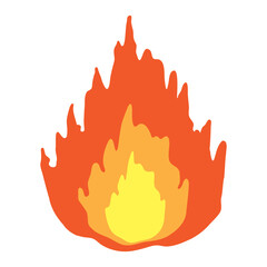 燃え盛る炎のイラスト・Illustration of a blazing flame