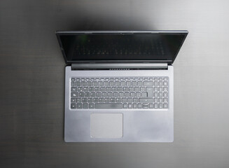 open turned off laptop