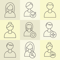 Set of people icons