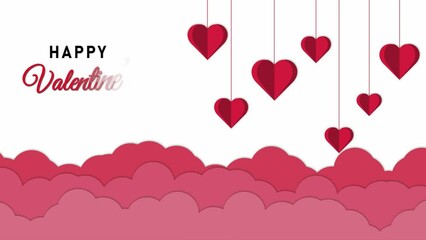 Valentine's Day animation with hearts