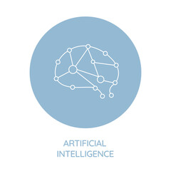 Artificial intelligence (AI) icon