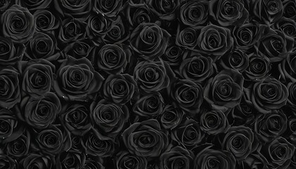 Black roses field background 