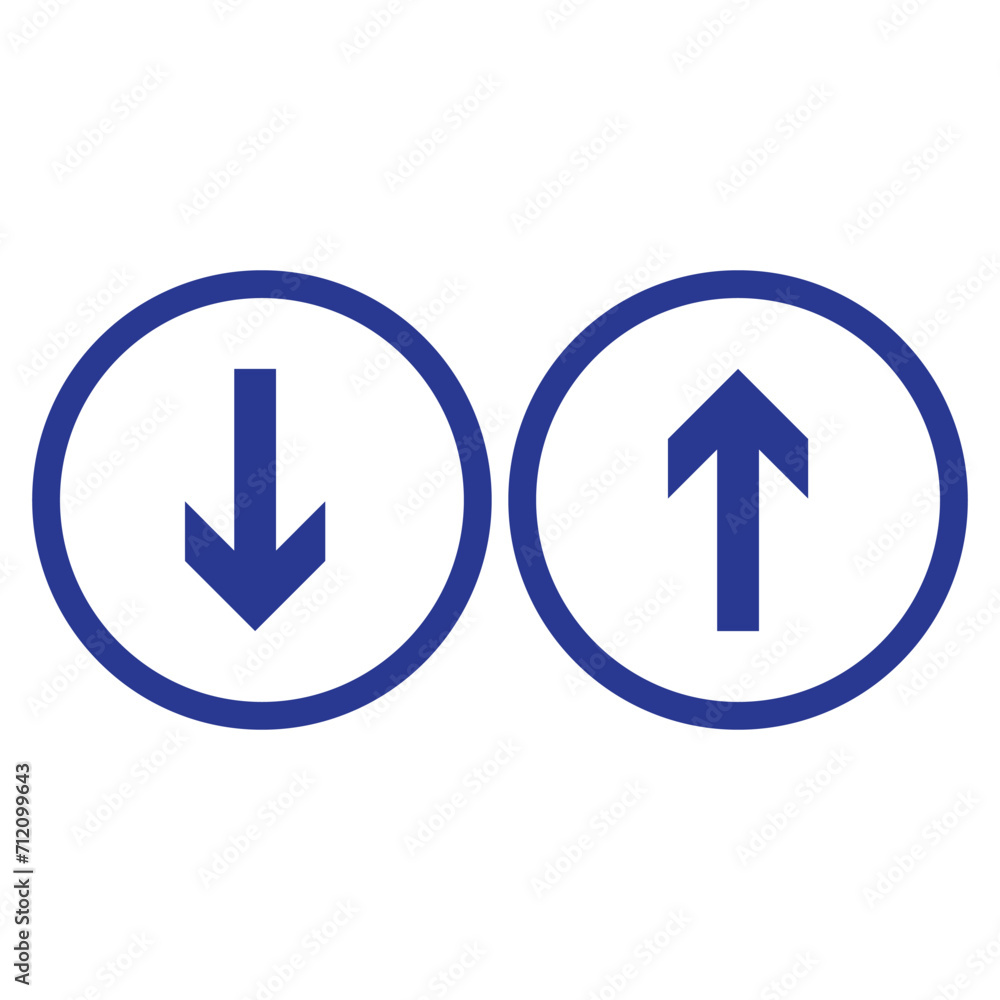 Poster arrow sign icon. horizontal double arrow. thin line arrow. up and down arrow buttons use for website