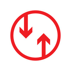 Arrow up down Icon | Arrows | Infographic Illustration | Direction Symbol | Pointer Logo | Up Sign | Isolated | Variations 11:11