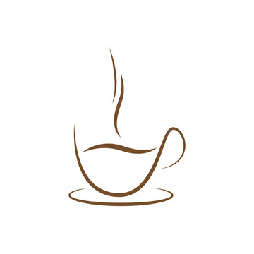 coffee cup logo design vector image