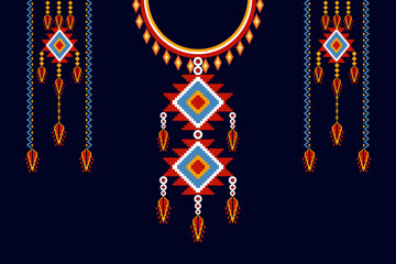 Vector illustration geometric shape neckline
