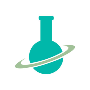 lab glass logo design vector image