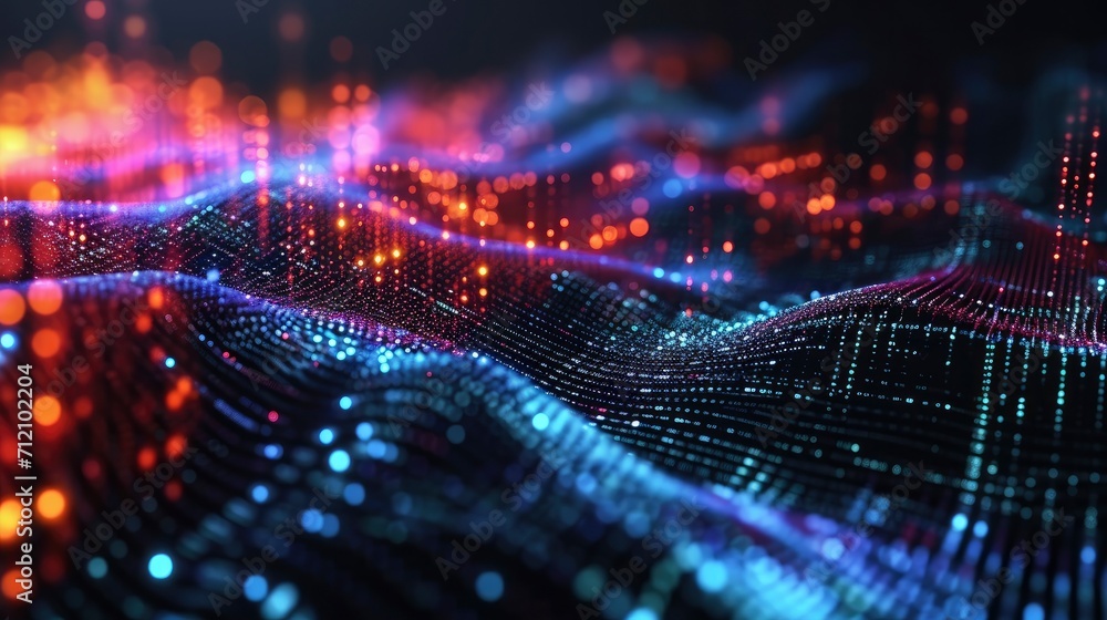 Poster abstract technology big data background concept.