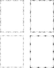 vector frames black on a white background	