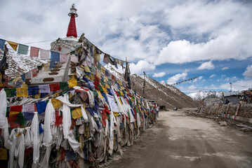 Chang La is a high mountain pass in the Ladakh Range between Leh and the Shyok River valley