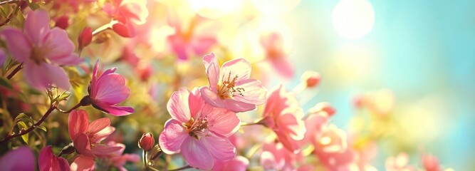 Beautiful colorful summer spring natural flower background.