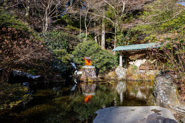 Hakone Jinja Shrine in Lake Ashi, Hakone Japan.